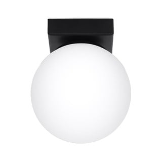 Crna stropna svjetiljka sa staklenim sjenilom ø 12 cm Umerta – Nice Lamps