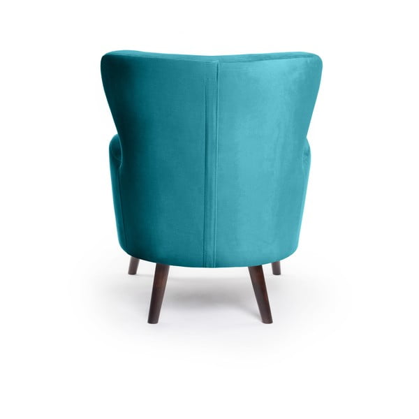 Tirkizna baršunasti wing fotelja Noemye – Bonami Selection-image-4