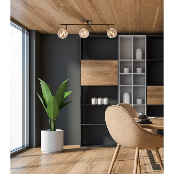 Stropna svjetiljka u brončanoj boji sa staklenim sjenilom ø 10 cm Rodia – Candellux Lighting-image-1