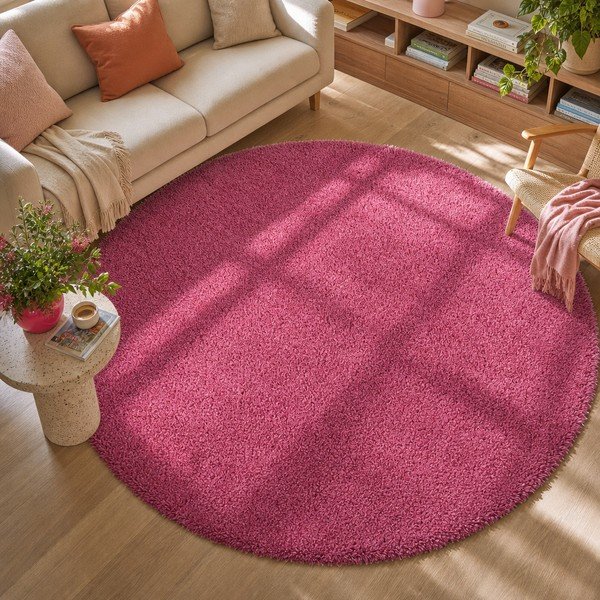 Ružičasti tepih Universal Aqua Liso, Ø 100 cm-image-4