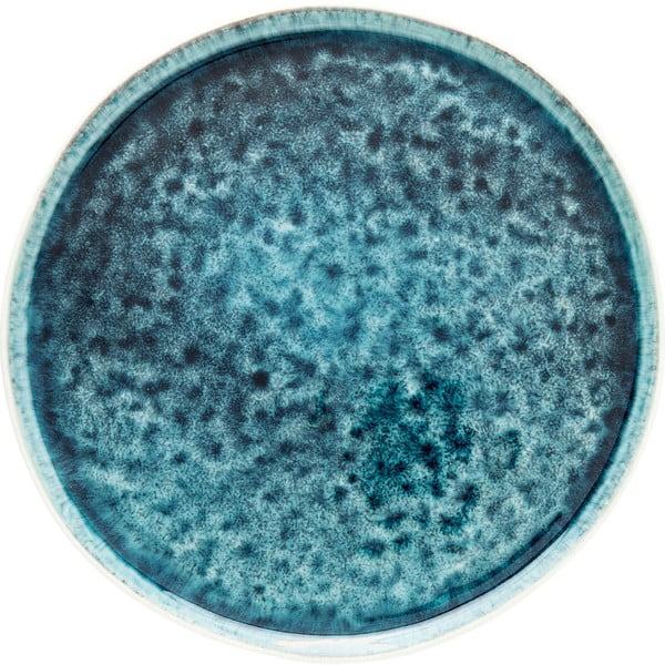 Plavi tanjur od kamenine Kare Dizajn Mustique ⌀ 27 cm