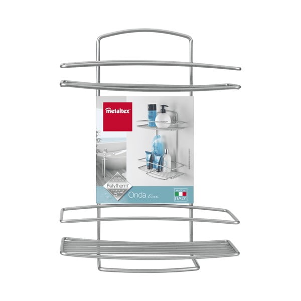 Zidni stalak s 2 nivoa Metaltex Onda, 26 x 35 cm-image-3