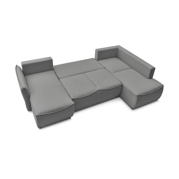 Svijetlo siva sklopiva kutna garnitura (s desnim kutom) Leon – Bobochic Paris-image-4