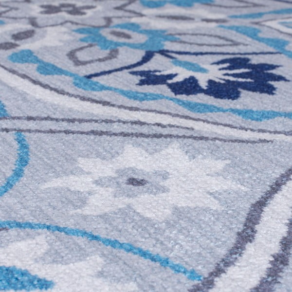 Plavi perivi tepih 170x120 cm Ellen - Flair Rugs-image-3