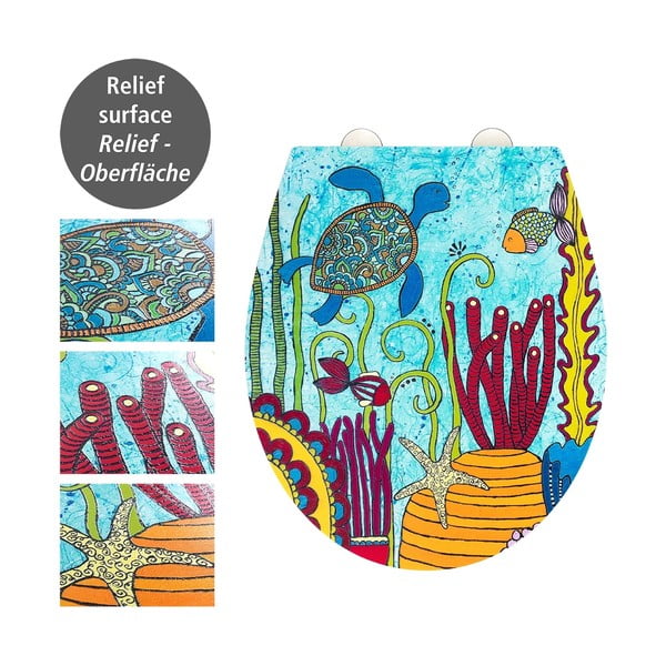 WC daska s automatskim zatvaranjem 37 x 44,5 cm Rollin'Art Under Water – Wenko-image-2