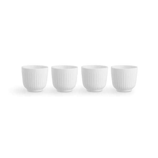 Set od 4 bijele porculanske šalice Kähler Design Hammershoi, 200 ml