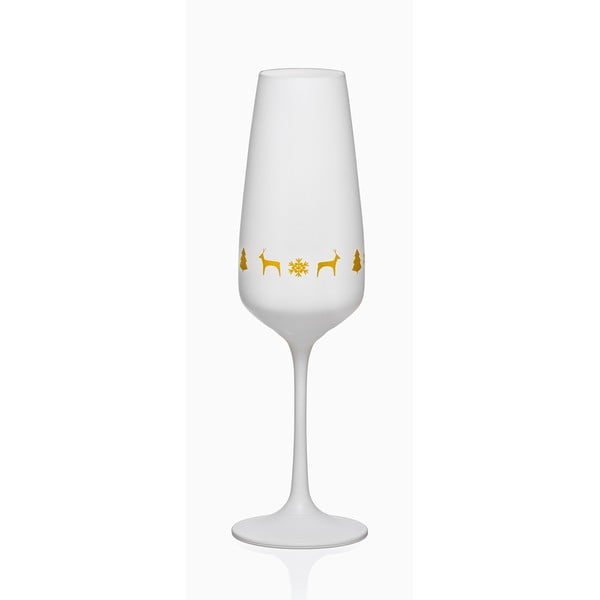 Set od 6 bijelih čaša za šampanjac Crystalex Nordic Vintage, 190 ml