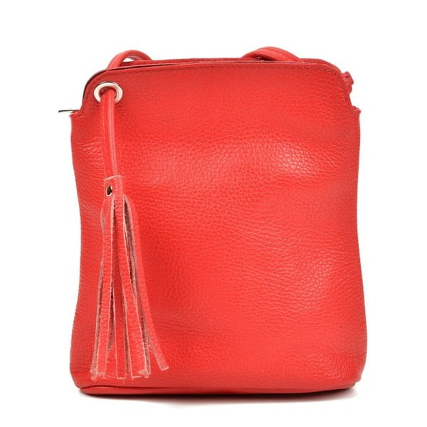 Crveni ženski kožni ruksak Carla Ferreri Harro
