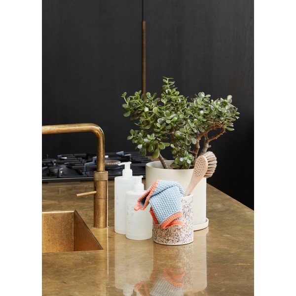 Plavi pamučni ručnik Hübsch Thea, 30 x 30 cm-image-1