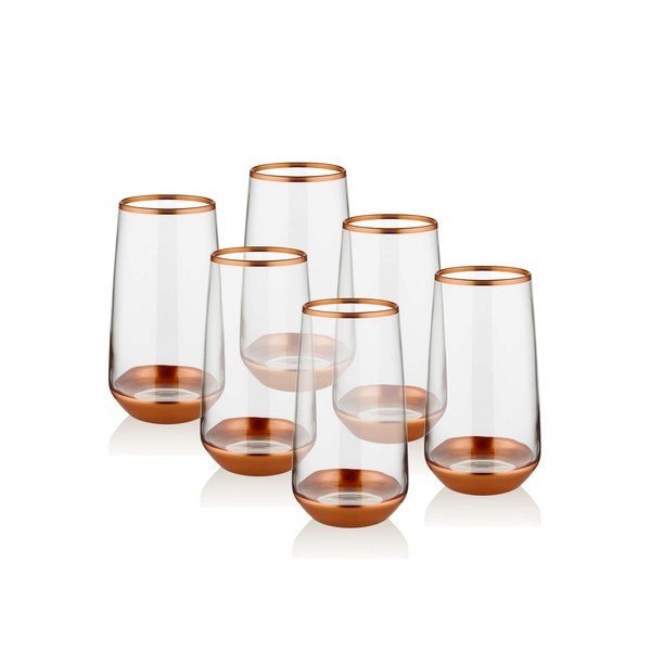 Set od 6 čaša Mia Glam Bronze, 380 ml-image-1