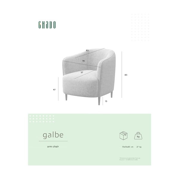 Ružičasta fotelja Galbe – Ghado-image-4