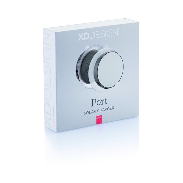 Sivi solarni punjač za putovanja XD Design Port-image-1