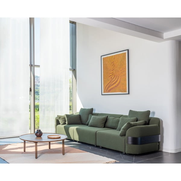 Smeđi okrugao stolić za kavu od punog hrasta ø 100 cm Mu – Gazzda-image-1