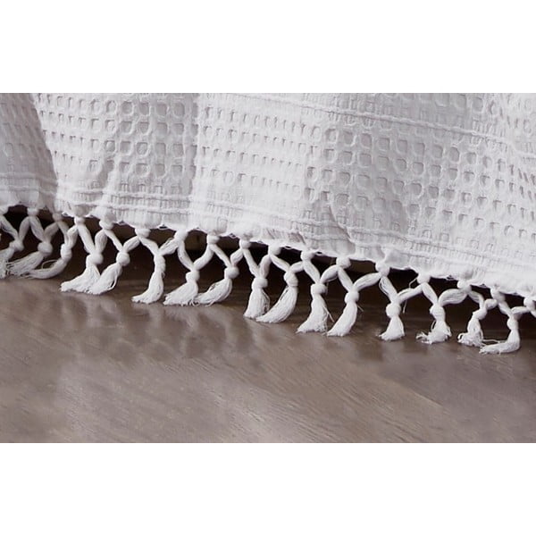 Bijeli pamučni prekrivač za bračni krevet 220x240 cm Lotus – Mijolnir-image-1