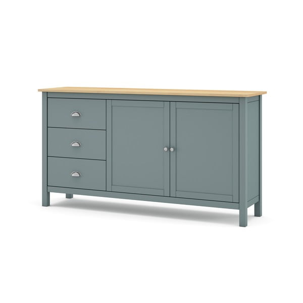 Komoda prljavo zelena od masivnog bora 150x80x40 cm Misti – Marckeric-image-3