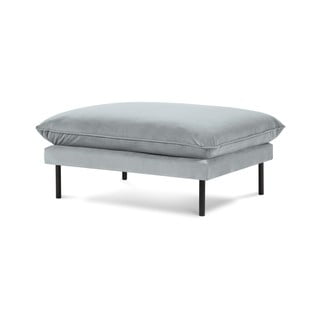 Svjetlosivi baršunasti tabure Cosmopolitan Design Vienna, 100 x 80 cm