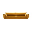 Senf žuta baršunasta sofa 248 cm Vanda – Mazzini Sofas