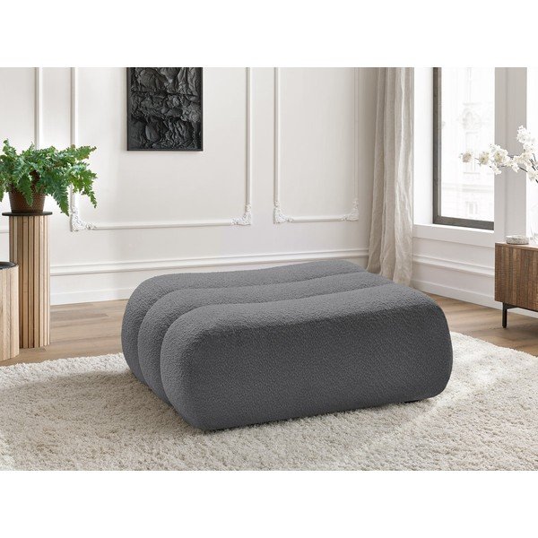 Sivi tabure od bouclé tkanine Azra – Bobochic Paris-image-1