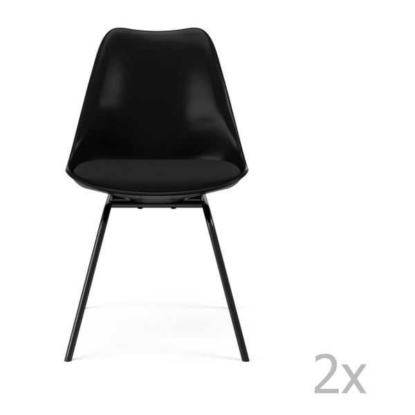 Set od 2 crne blagovaonske stolice Tenzo Gina Triangle