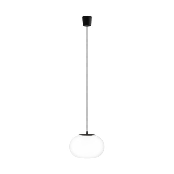 Stropna svjetiljka od opalnog stakla s crnom utičnicom Sotto Luce Dosei