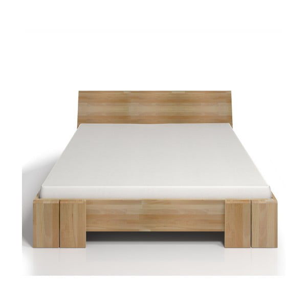 Bračni krevet od bukovog drveta sa prostorom za odlaganje stvari SKANDICA Vestre Maxi, 160 x 200 cm