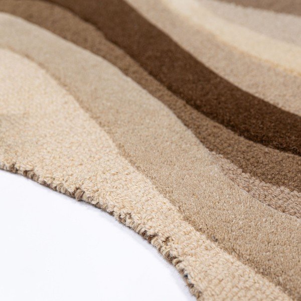 Smeđi/bež ručno rađen vunen tepih 160x230 cm Envy Wool – Flair Rugs-image-2