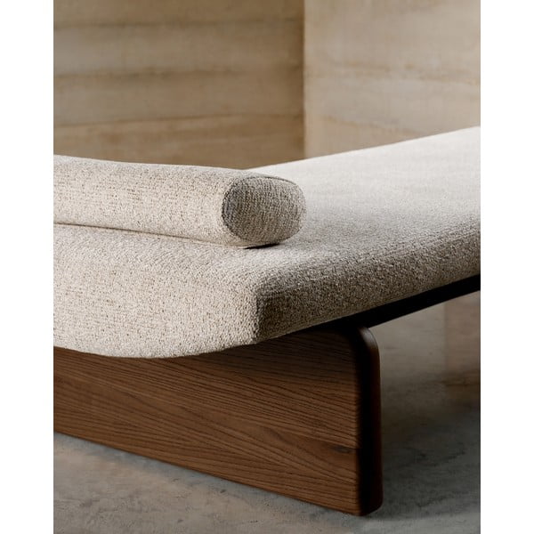 Bež/u tamnoj prirodnoj boji ležaljka od šenila (promjenjiva) Topaz – Kave Home-image-4