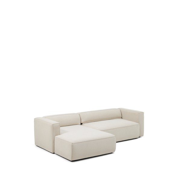 Bež sklopiva kutna garnitura od šenila (s lijevim kutom/s ležaljkom) Marela – Kave Home-image-3