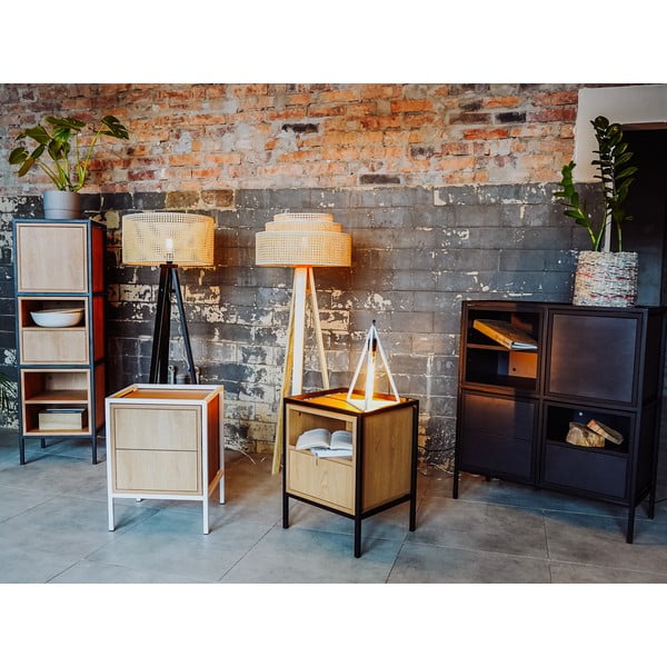 Crni ormar u dekoru hrasta 45x102 cm Skap - CustomForm-image-1