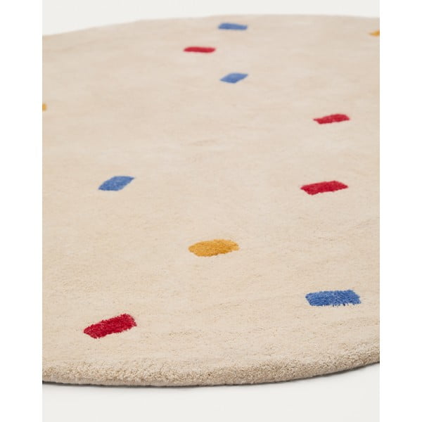 Krem pamučan dječji tepih ø120 cm Luli – Kave Home-image-2