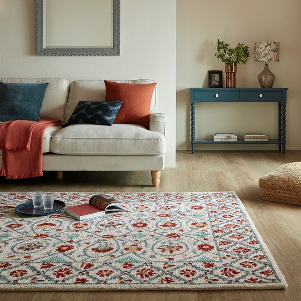 Crveni/plavi ručno rađen vunen tepih 160x230 cm Iris Traditional – Flair Rugs-image-1