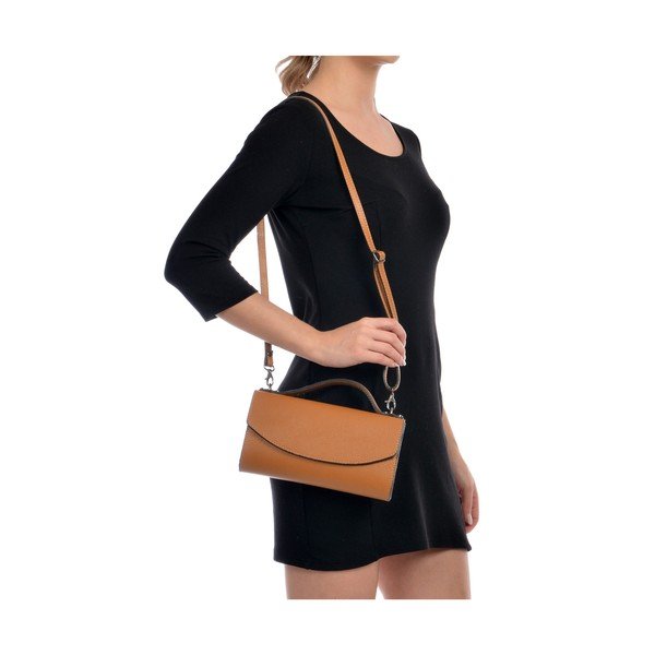 Smeđa ženska kožna torba Robert M Pisa-image-2