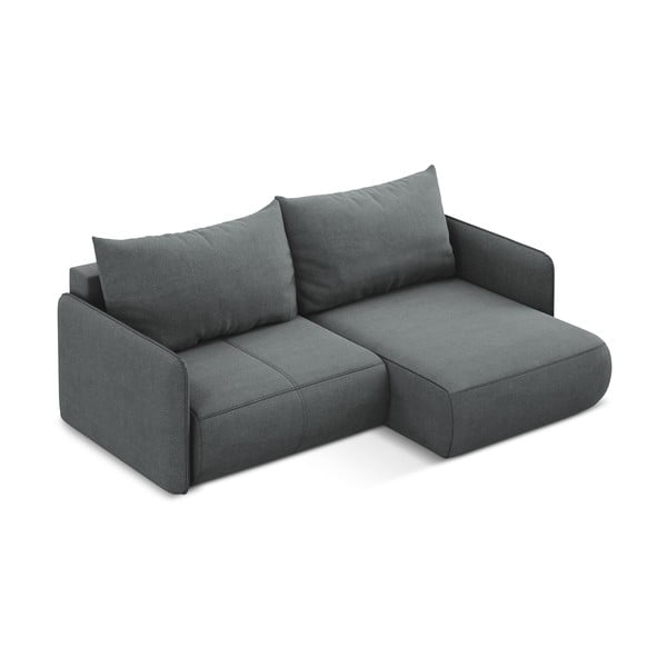 Siva sklopiva/s prostorom za odlaganje kutna garnitura (s desnim kutom) Nanea – Makamii-image-4