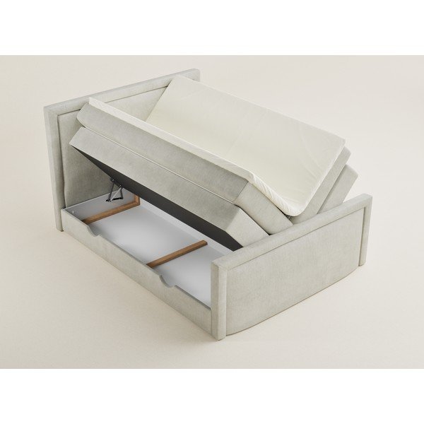 Krem boxspring krevet s prostorom za odlaganje 200x200 cm Fresco – Maison de Rêve-image-3