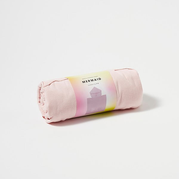 Ružičasti dječji ručnik za plažu s kapuljačom Sunnylife Mermaid, 3-6 god-image-1