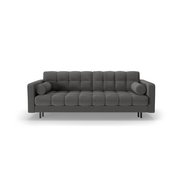 Tamno siva sklopiva/s prostorom za odlaganje sofa od bouclé tkanine 222 cm Bali – Cosmopolitan Design