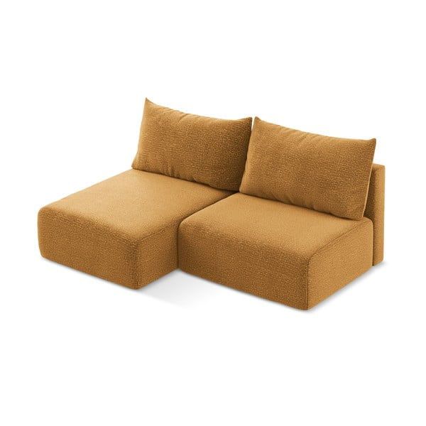 Narančasta sklopiva/s prostorom za odlaganje kutna garnitura (s lijevim kutom) Kalena – Makamii-image-4