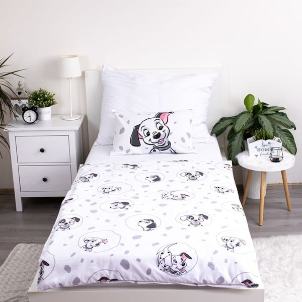 Bijela pamučna dječja posteljina za dječji krevetić 100x135 cm 101 Dalmatians – Jerry Fabrics-image-2