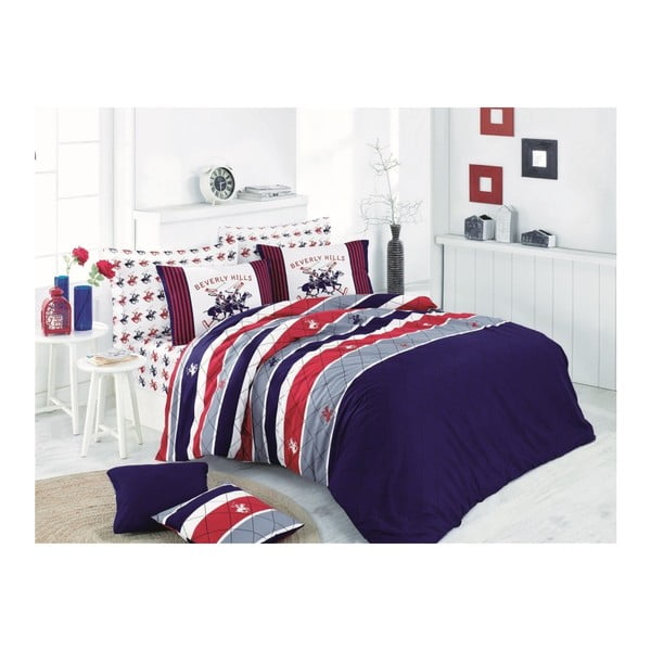 Posteljina za bračne krevete s plahtama BHPC Kent, 200 x 220 cm