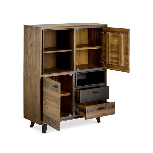 Visoka komoda od bagremovog drveta Furnhouse Malaga Duo-image-1