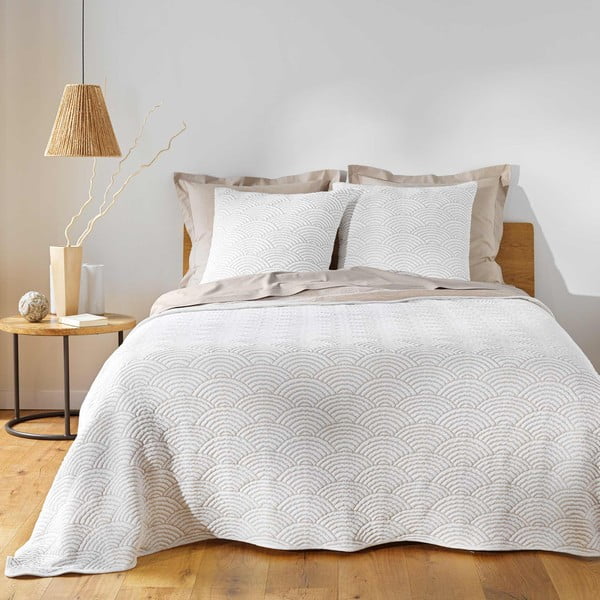 Bijeli/bež set prekrivača i jastučnice od jeseya 220x240 cm Cassandra – douceur d'intérieur-image-1