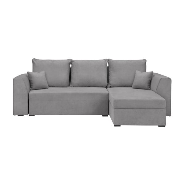 Svijetlo sivi kutni kauč na razvlačenje Cosmopolitan dizajn Dover