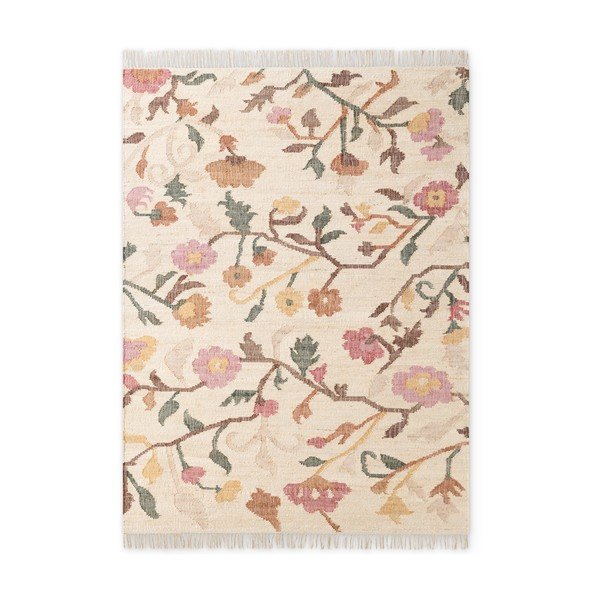 Krem ručno rađen juten tepih 80x150 cm Roya Violette – Elle Decoration