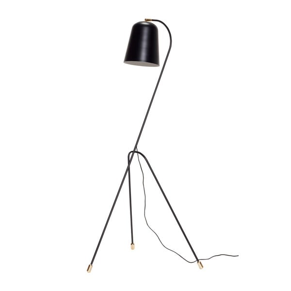 Crna samostojeća podna svjetiljka Hübsch, visina 156 cm