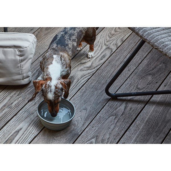 Silikonska sklopiva putna posuda za pse ø 15,5 cm Piega Slate – MiaCara-image-1