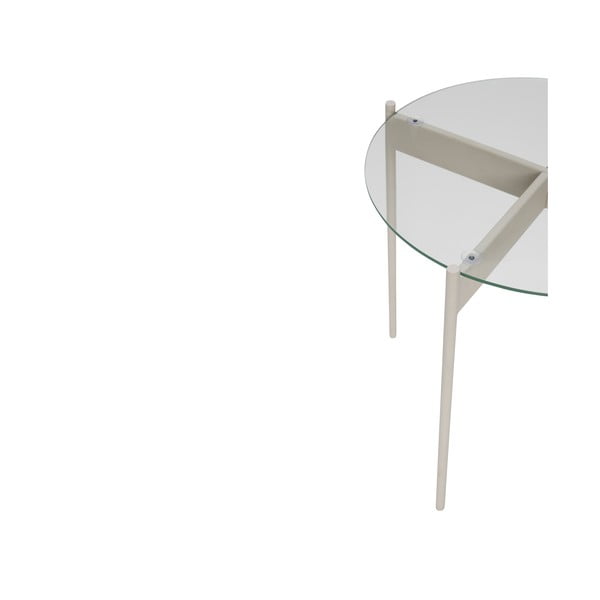 Okrugli pomoćni stol sa staklenom pločom stola ø 45 cm Beam – Hübsch-image-2