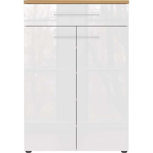 Bijeli stalak za cipele u dekoru hrasta Aledo - Germania-image-1