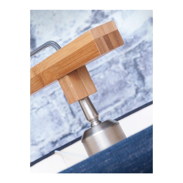 Podna svjetiljka s bijelim sjenilom i Good &amp; Mojo Himalaya bambus konstrukcijom-image-1