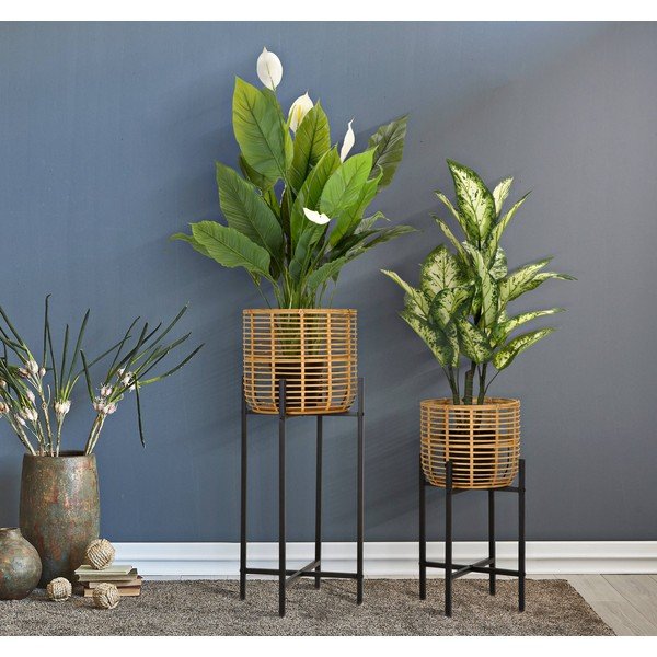 Set od 2 stalka za tegle od ratana Mauro Ferretti, visine 90 cm-image-1