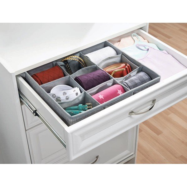 Sivi organizator za InterDesign Aldo ladicu, 9 pretinaca-image-1